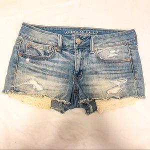 AEO Light Wash Shorts